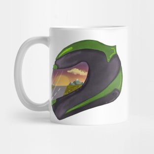 An epic landscape reflected in your visor! Mug